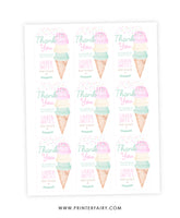 Ice Cream Baby Shower Favor Tags